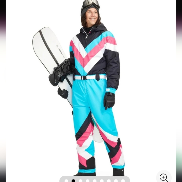 NWT!Tipsy Elves, Men's Pastel Pro Snow Suit, Black Multi, Size XL, MSRP $299 - Picture 2 of 10